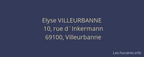 Elyse VILLEURBANNE