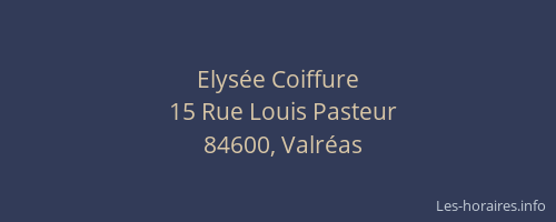 Elys&eacute;e Coiffure