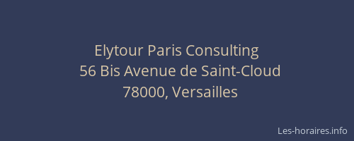 Elytour Paris Consulting