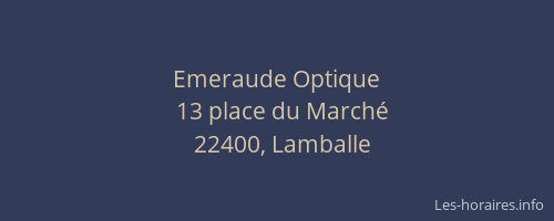 Emeraude Optique