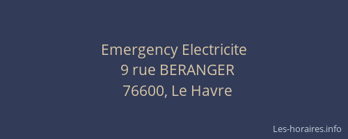 Emergency Electricite