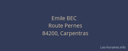 Emile BEC