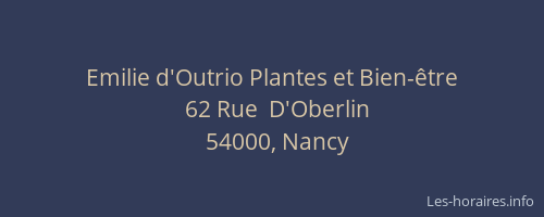 Emilie d'Outrio Plantes et Bien-être