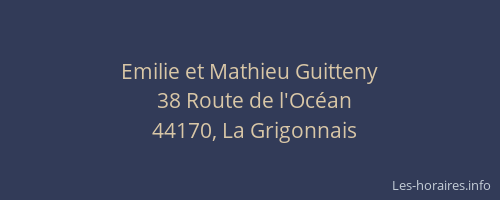 Emilie et Mathieu Guitteny