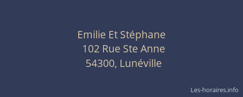 Emilie Et St&eacute;phane