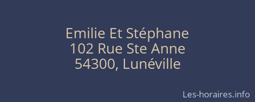 Emilie Et Stéphane