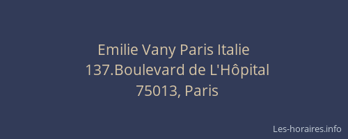 Emilie Vany Paris Italie
