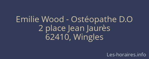 Emilie Wood - Ostéopathe D.O