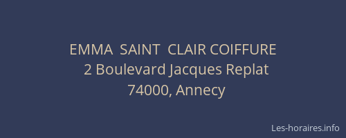 EMMA  SAINT  CLAIR COIFFURE