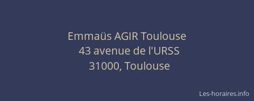 Emmaüs AGIR Toulouse