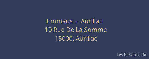 Emmaüs  -  Aurillac