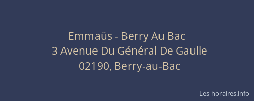 Emmaüs - Berry Au Bac