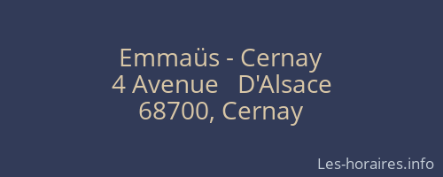 Emmaüs - Cernay