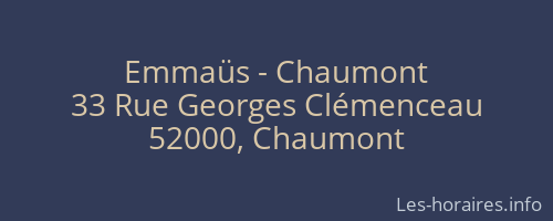 Emmaüs - Chaumont