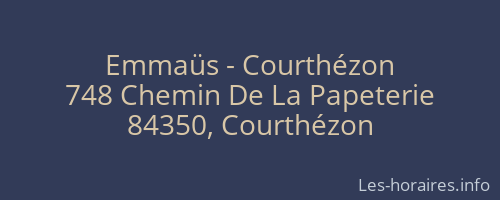 Emmaüs - Courthézon