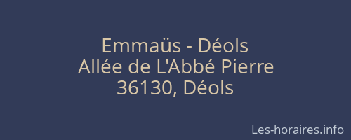 Emmaüs - Déols