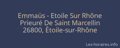Emmaüs - Etoile Sur Rhône