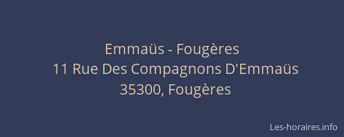Emmaüs - Fougères