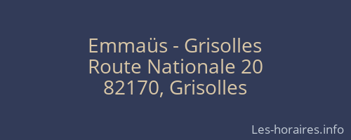 Emmaüs - Grisolles