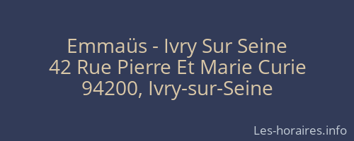 Emmaüs - Ivry Sur Seine