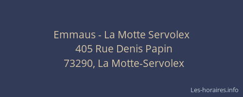 Emmaus - La Motte Servolex
