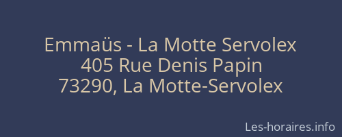 Emmaüs - La Motte Servolex
