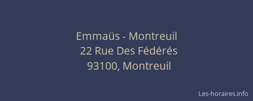 Emmaüs - Montreuil