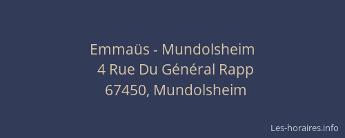 Emmaüs - Mundolsheim