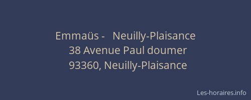 Emmaüs -   Neuilly-Plaisance