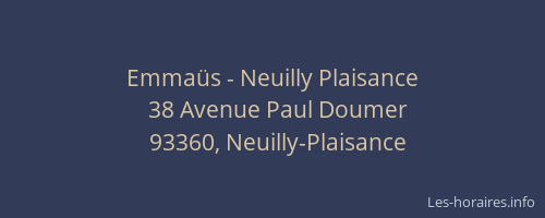 Emmaüs - Neuilly Plaisance