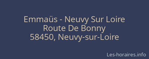 Emmaüs - Neuvy Sur Loire