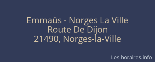 Emmaüs - Norges La Ville