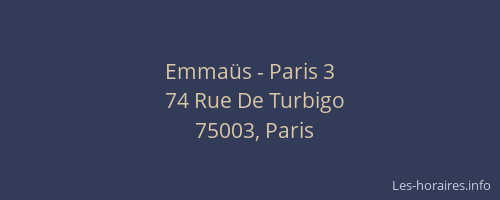 Emmaüs - Paris 3