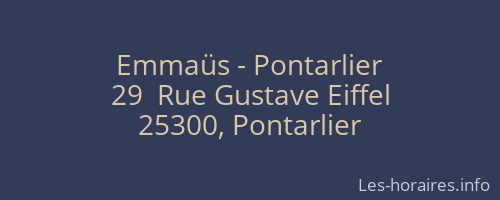 Emmaüs - Pontarlier