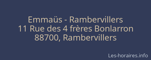 Emmaüs - Rambervillers