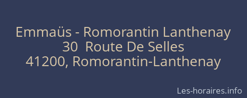 Emmaüs - Romorantin Lanthenay
