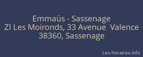 Emmaüs - Sassenage