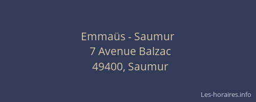 Emmaüs - Saumur