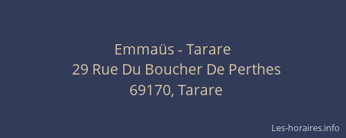 Emmaüs - Tarare