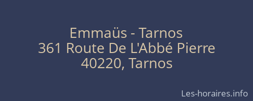 Emmaüs - Tarnos
