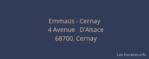 Emmaüs - Cernay