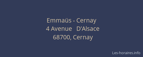 Emma&uuml;s - Cernay