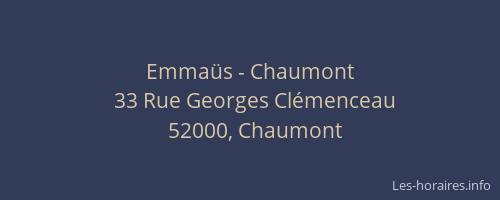 Emmaüs - Chaumont