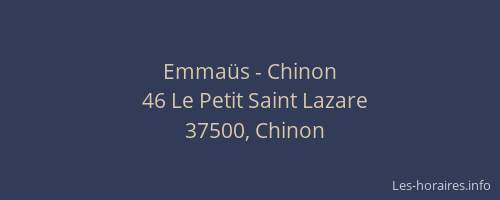 Emmaüs - Chinon