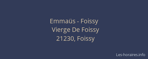Emmaüs - Foissy