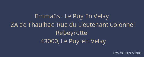 Emmaüs - Le Puy En Velay
