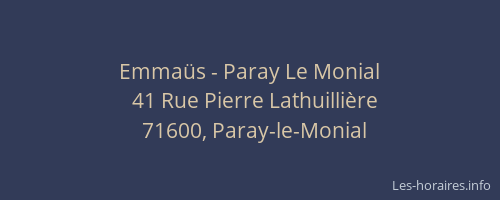 Emmaüs - Paray Le Monial
