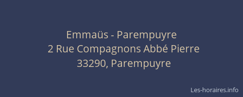 Emma&uuml;s - Parempuyre