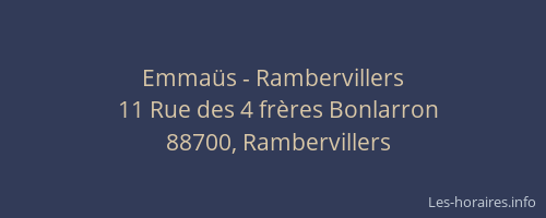 Emmaüs - Rambervillers