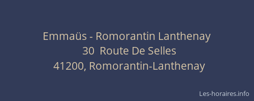 Emmaüs - Romorantin Lanthenay